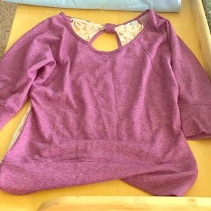 Purple&lace top